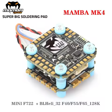 DIATONE MAMBA MK4 F722 MINI OSD Flight Controller W/ BLHeli_32 F40_128K ESC Dshot300/600/1200 3-6S f