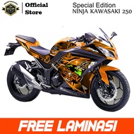 Udshop Decal Stiker Kawasaki Ninja Fi 250 Cc Orange Samurai Hayabusa