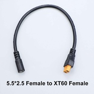 XT60 Plug Male Female Connector to DC 5525/DC5521 Battery Charging Adapter Power Cable For Fly FPV M