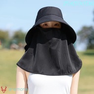 ANEMONE Sunshade Sun Hat, Breathable Full Face Cover Sunscreen Fisherman Hat, Simple Neck Guard Wide
