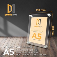 Acrylic Wall Frame A5 / Frame / Acrylic Poster Display A5 - 2mm+2mm