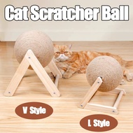 kdgoeuc Natural Sisal Cat Scratcher Ball Wear-resistant Cat Tree Toy Solid Wood Cat Paw Grinding Board Kitten Toys Cat TowerScratchers Pads &amp; Posts