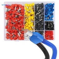 750pcs Twin Wire Ferrules Kit Wire Terminal Ferrules Crimp Connector Twin Ferrules Dual Bootlace Fer