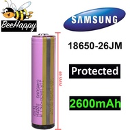 SAMSUNG ICR18650-26JM 18650 PCB PROTECTED 2600mAh RECHARGEABLE LITHIUM BATTERY