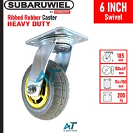 6 INCH HEAVY DUTY WHEELS WITH GREY FLOWER RUBBER TROLLEY - CART