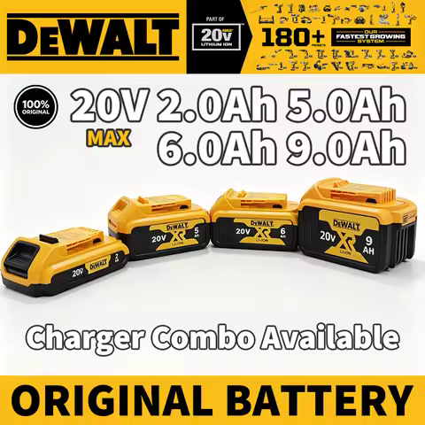 DeWALT XR 100% Original Battery 18V/20V/60V 2Ah 5Ah 6Ah 9Ah DCB200 DCB202 DCB205 DCB206 DCB209 DCB60