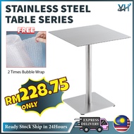 Meja Stainless Steel Working Table (Square) / Meja Dapur Dining Table Set Meja Stainless Steel Kitchen Table Segi Empat