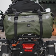[Ready Stock] Motorcycle Waterproof Tail Bag Rear Seat 40l Outdoor Travel Dry Roll Pack