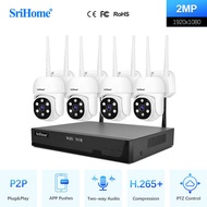 SriHome NVR WiFi Wireless Security System Set PTZ Camera WiFi Video Record Plug & Play Easy Setup (4