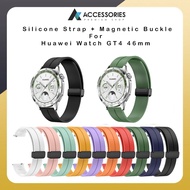 Silicone Strap + Magnetic Buckle Replacement Smart Watch Strap For Huawei Watch GT4 46mm [ GT3 46mm 
