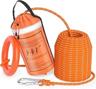 AnKun Water Rescue Throw Bag with 50/70/98FT Length of Rope in 3/10In Tensile Strength Rated to 1844