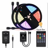 PAKET LAMPU LED STRIP RGB 5050 IP44 10M SENSOR SUARA MUSIC / KAMAR HIAS AESTETIC