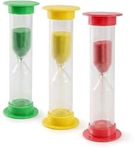 Set of 3 hourglass timers, hourglass, timer, random colour (1 min, 30 sec, 10 sec)