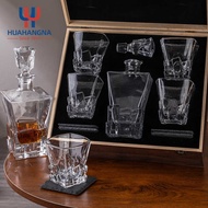 Wooden Whiskey Glass Box Ice Tartar Stone Packaging Box Gift Set Double Glass Whiskey
