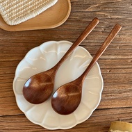 Japanese Style ins Style Wooden Spoon Dry Rice Spoon Large Soup Spoon Wooden Ramen Large Bibimbap Sp