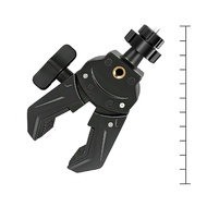 Universal Super Clamp with 1/4" Screw & 17mm Ball Head Interface, Multi-Camera Expansion Bracket for