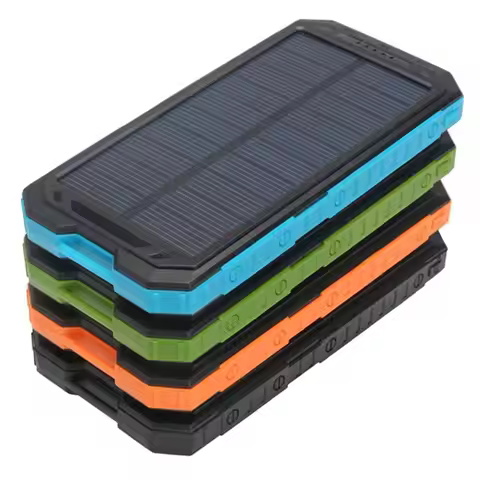 Portable 500000mah Dual-USB powerbank Waterproof Solar Power Bank for all Phone Universal Charger Ba