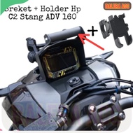 Paket Breket Holder Hp Gps ADV 160 150 Tempat dudukan hp Gps ADV 160 150 PNP COD