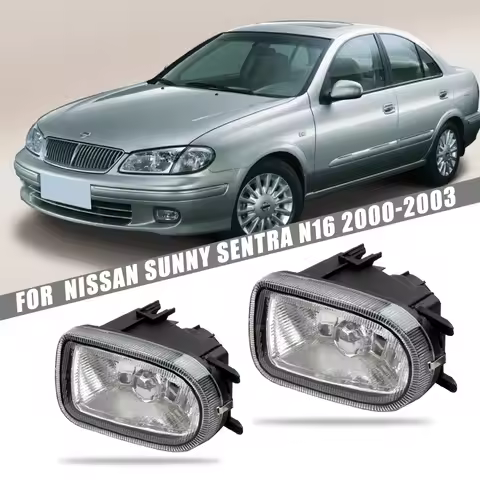 Front Bumper Fog Lamp Upgrade FOR Nissan Sunny Sentra N16 2000 2001 2002 2003 Version Additional Fog