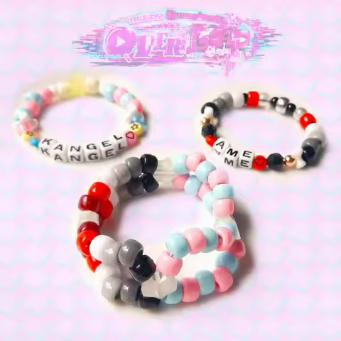 y2k Handmade Kandi Bracelet Inspired by Ame - chan/KAngel in Needy*Streamer Overload - Cute Anime Ch