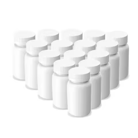 10pcs 100cc 120cc 150cc 200cc HDPE White Pill Bottles with Child‑Resistant Cap Pharmaceutical Capsul