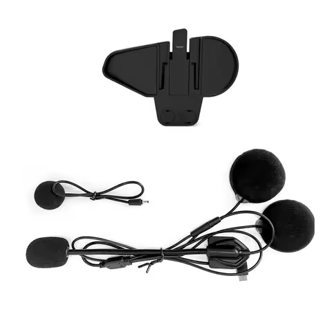 Maxto M2 M3 Motorcycle Helmet Headset Intercom Bracket Mount Base Holder + Dual Microphone Earphone 