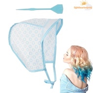ILIGHTHEARTEDY4 Hair Coloring Cap, Reusable With Plastic Crochet Hook Hair Highlighting Cap,  Blue H