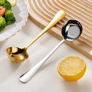 316 Stainless Steel Spoon Flat Bottom Round Spoon Deepened Household Eating Dining Spoon Spoon