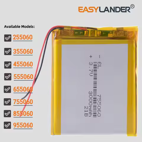 655060 3.7V 3000mAh Rechargeable li-Polymer Li-ion Battery 255060 355060 455060 555060 755060 855060
