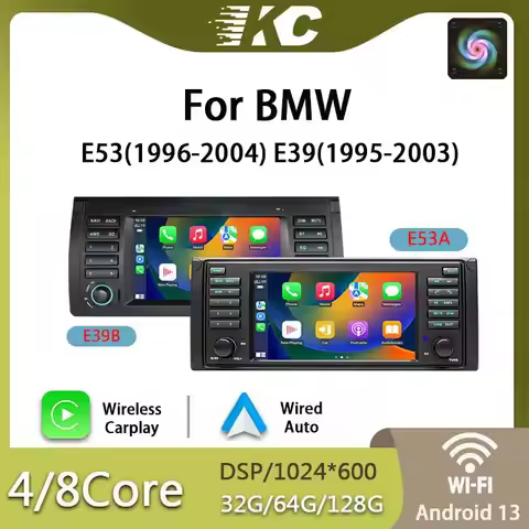 2din Android 13 Car Radio For BMW X5 E39 E53 Multimedia Video Player Carplay Stereo Navigation GPS