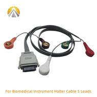 One Piece Holter Cable 26 Pin 5 Lead 7 Wires 10 Leadwires Snap 4.0 For Biomedical Instruments BI9000