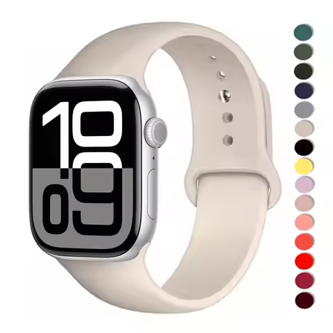 Strap For Apple Watch 10 Band 46mm 42mm 44mm 40mm 45mm 41mm Ultra 49mm Silicone correa bracelet Appl