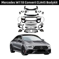 Mercedes CLA W118 Convert CLA45 Bodykit Bumper CLA 200 250 35 Diffuser Gloss Black Carbon