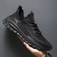 G5 Broken Size Men's Shoes Spring Breathable Deodorant Mesh Sports Casual Mesh Shoes Work Black Labo