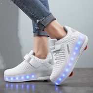 XD ขายตรงจากโรงงานรองเท้า Heelys สองล้อแบบชาร์จไฟได้สำหรับเด็กผู้ชาย เด็กผู้หญิง นักเรียน รอก สเก็ตแ