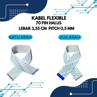 FLEXIBLE CABLE 70 PIN SMOOTH 0.5MM WIDTH 3.55CM LENGTH 6CM TO 15CM ONE WAY AND TWO DIRECTION