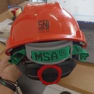 HELM SAFETY MSA FULL SET / HELM KERJA PROYEK WARNA ORANGE - SNI -czelshop