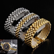 13MM 17MM 20MM Watch Accessories Band FOR ROLEX SUB Dayton Wrist Strap Stainless Steel Bracelet Safety Buckle Chain Silver Gold