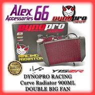 DYNOPRO RACING Curve Radiator 900ML Radiator Big Fan Coolant Twin Big Blower Full Set Bush YAMAHA Y1