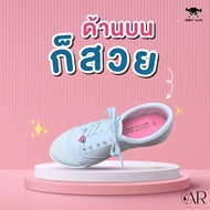 Gerry Gang รองเท้าผ้าใบ PK888 / Y999 ผ้าใบสีขาว พื้นสีชมพู / พื้นสีม่วง Sz.31 - 43 แถมฟรี อะไหร่ติดเ