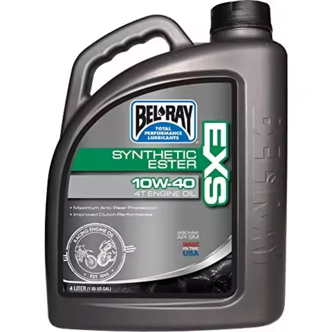 Exs Full Synthetic Ester 4T Engine Oil 10W-40 4L for High-Performance Engines Red Advanced Formula f