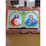 Twin heart 23 inches length 17 inches in height Made in fiberglass