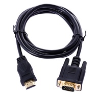 Cheap 6 ft 1.8M Gold HDTV HDMI to VGA Male HD15 Adapter Cable Digital Cable For PC TV DF