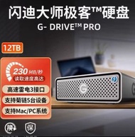 闪迪大师极客G-Drive pro 12t USB3.2 tpye-c雷电3 桌面硬盘 12tb