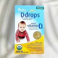 วิตามินดี3 แบบน้ำ สำหรับเด็ก Baby Liquid Vitamin D3 400 IU 60 Drops 1.7 or 2.5 ml _ Ddrops®
