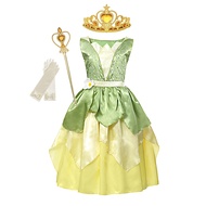 ZZOOI Fairy Tale Princess And Frog Costume For Kids Girls Cosplay Princess Tiana Tutu Dresses Birthd