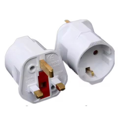 Multifunctional EU to UK Plugs Adapter EU to UK Plugs Power Converter Plugs 2 Pin Socket EU to UK Tr