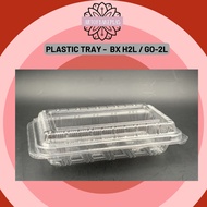 OPS - H2L GO-2L Plastic Tray with Lock {50pcs} / Bakery Disposable Plastic / Clear Food Box  / Bekas