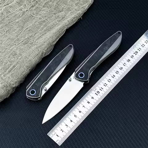 NEW 461 Folding Pocket Knife 7Cr17Mov Steel Blade Aluminum and Carbon Fiber Handle Outdoor EDC Campi