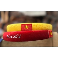 Hairpin 2/9, mane, hairpin, high quality brocade headband red flag with yellow star welcome A80- 2/9